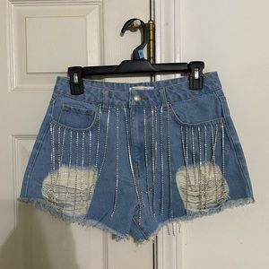 Rhinestone shorts
